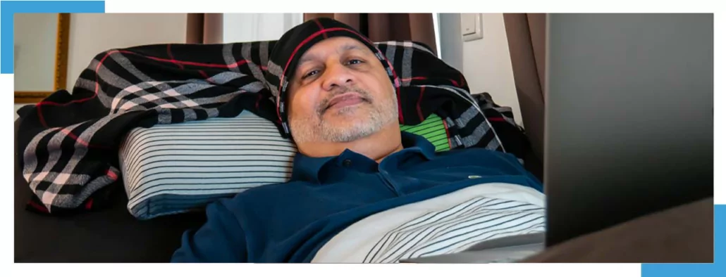 Der Geschäftsführer, der das Bett fast nie verlässt
